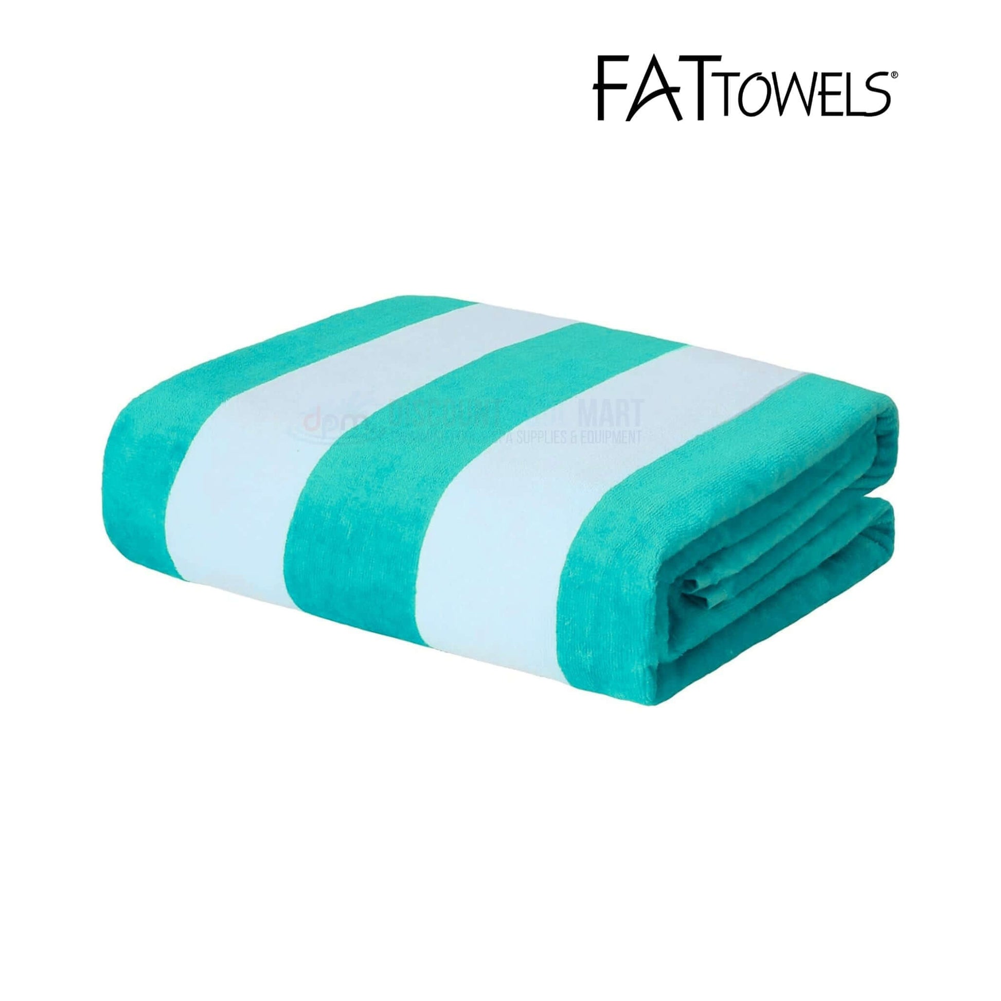 FatTowels Cobana Stripe Velour Beach Towel 35x60 from Discount Pool Mart DPM, luxurious cotton for comfort and style.