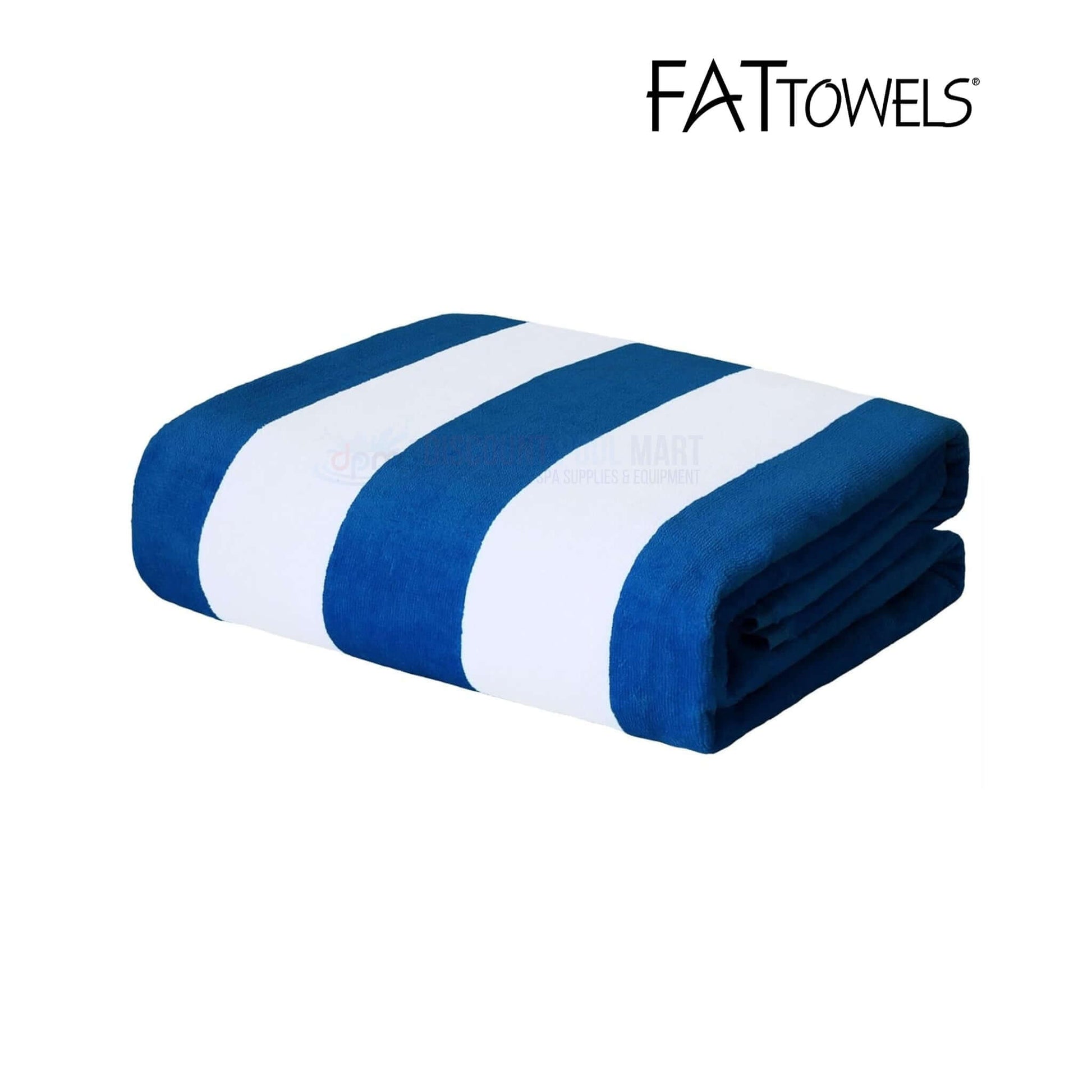 FatTowel Cobana Stripe Velour Beach Towel 35"x60" by Discount Pool Mart DPM, soft cotton terry, stylish design.