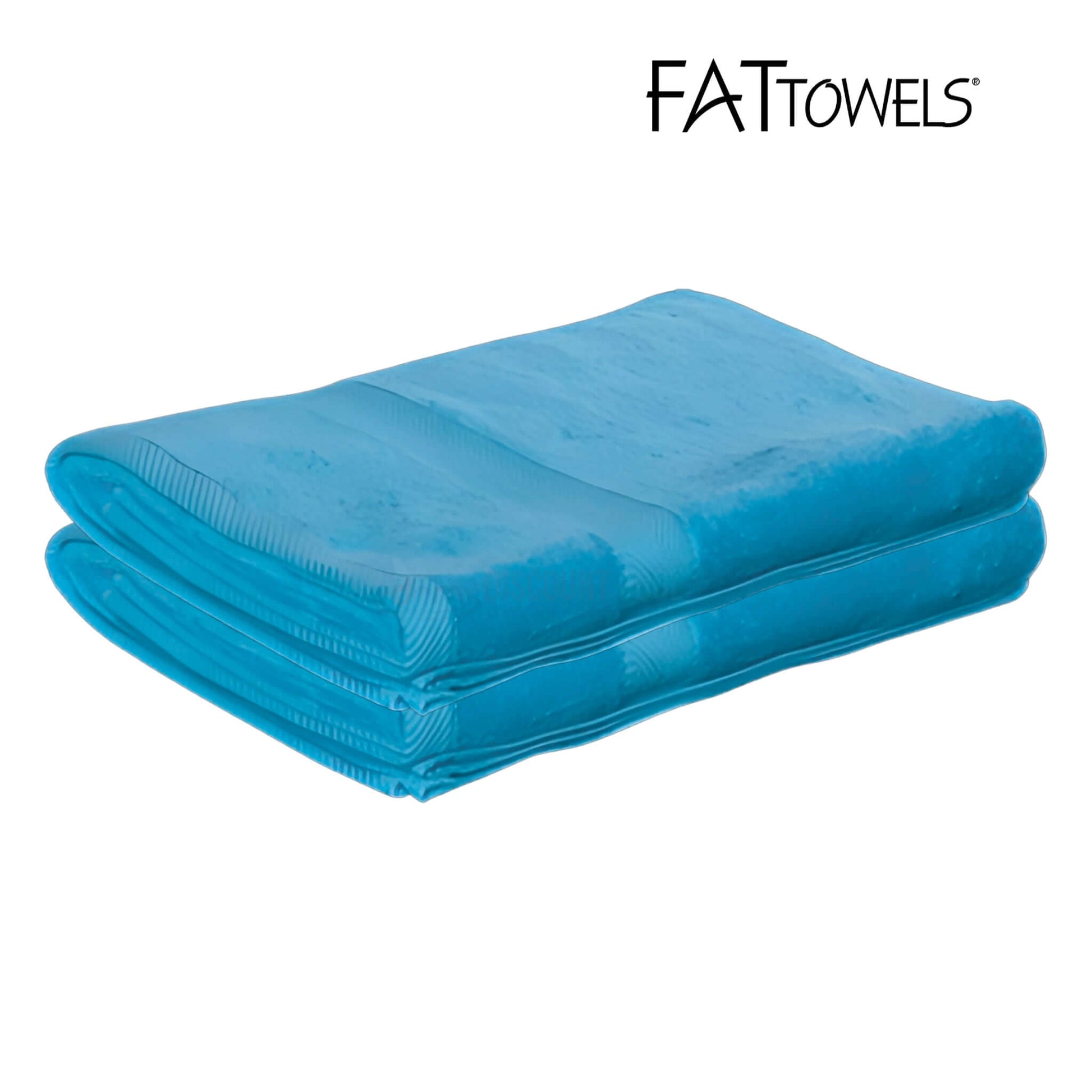 FatTowels Kingsized Velour Beach Towel in Aqua, 36" x 72", perfect for beach and poolside, SKU: FT35 - Discount Pool Mart DPM