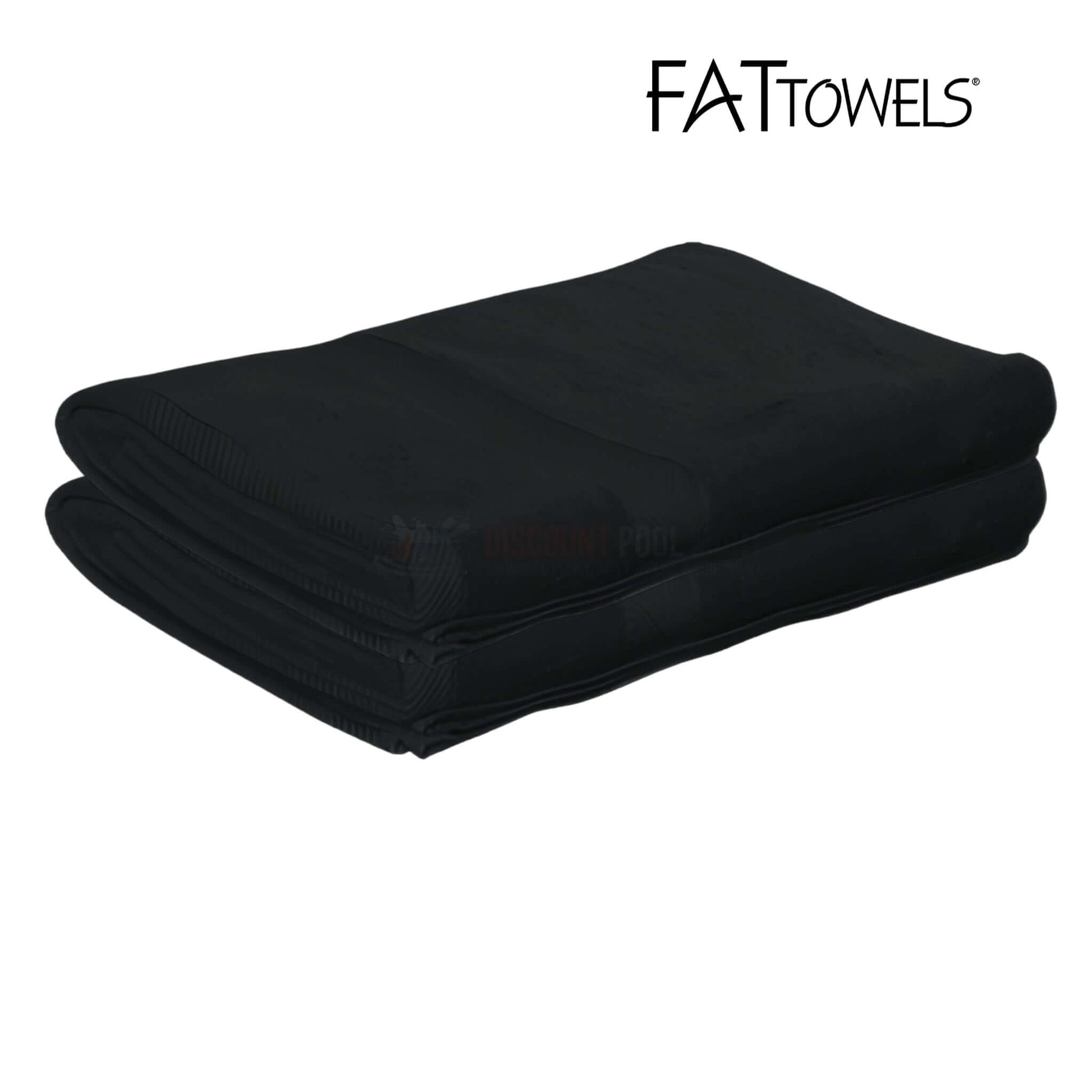 FatTowels Kingsized Velour Beach Towel 36" x 72" FT35 from Discount Pool Mart DPM, luxurious and durable black towel.