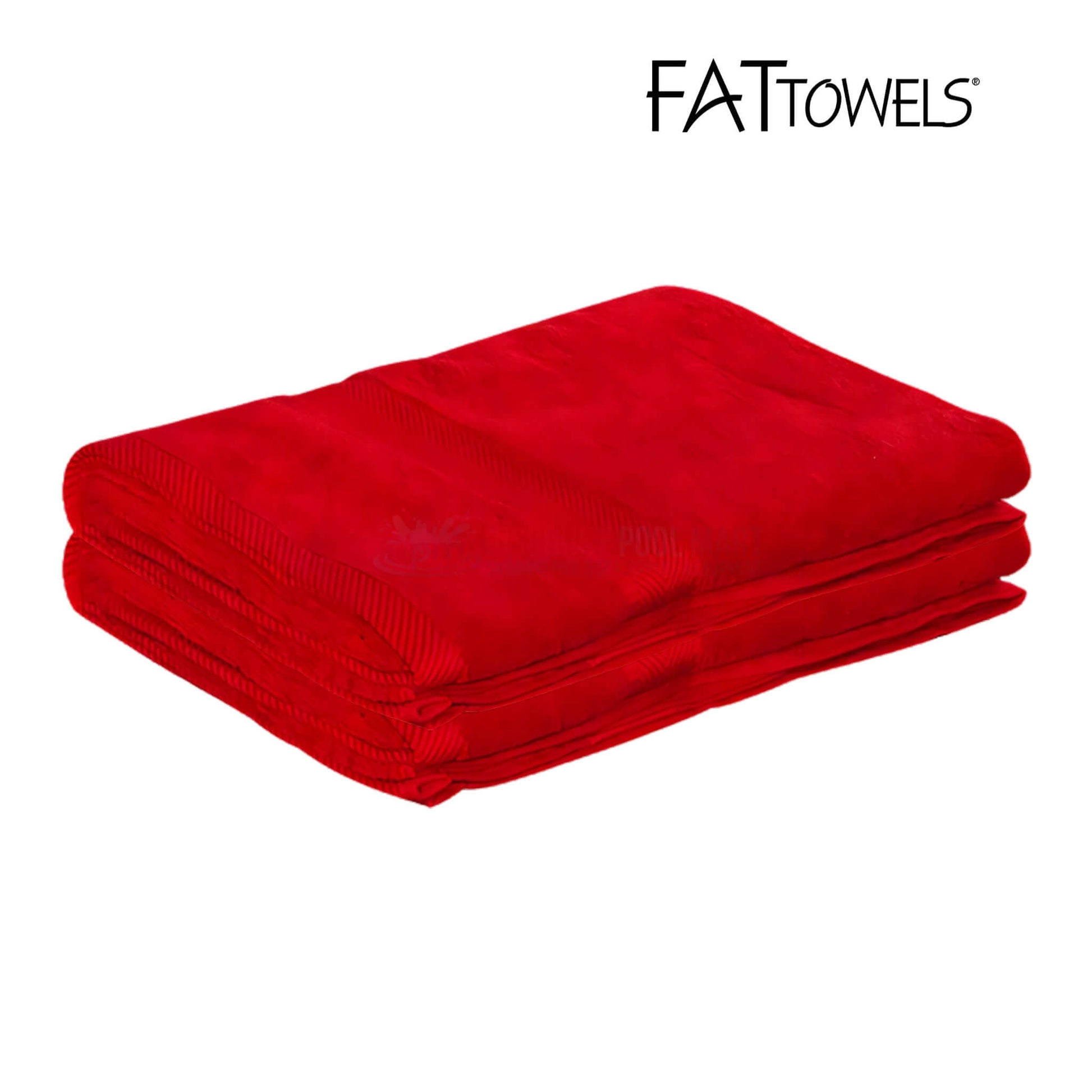 FatTowels Kingsized Velour Beach Towel in red, 36" x 72", thick cotton, DPM, SKU FT35.