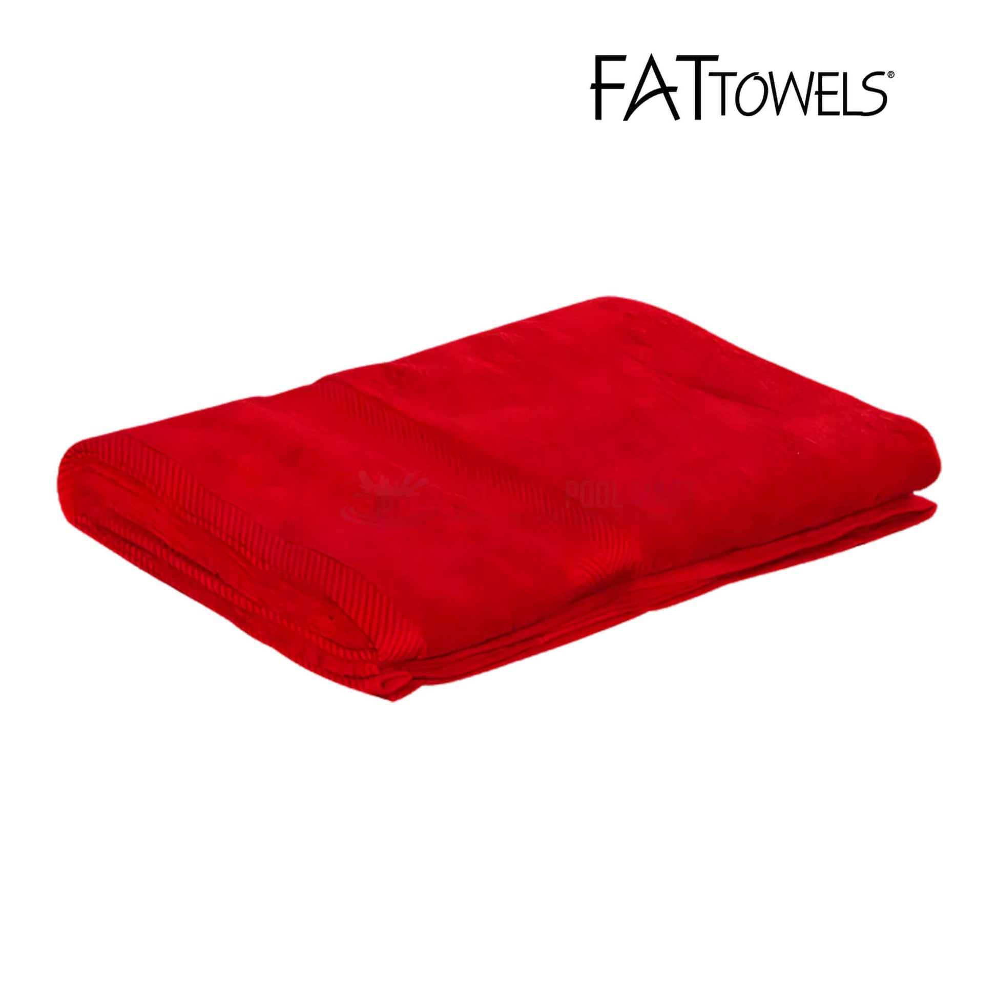 FatTowels Big & Bright Terry Beach Towel in red, 35" x 65", SKU DPM. Perfect for beach or pool, soft & durable.