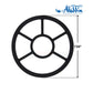G-400 | Aladdin 2" Hi-Flow Valve Gasket | 7.5" 5 Spokes | 272409, black rubber gasket showing 7.56" diameter, for pool valves.
