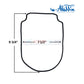 G-413 | Aladdin WhisperFlo Seal Plate Gasket | 357102 dimensions 9 3/4" x 7 1/2". From Discount Pool Mart, pool supplies and parts.