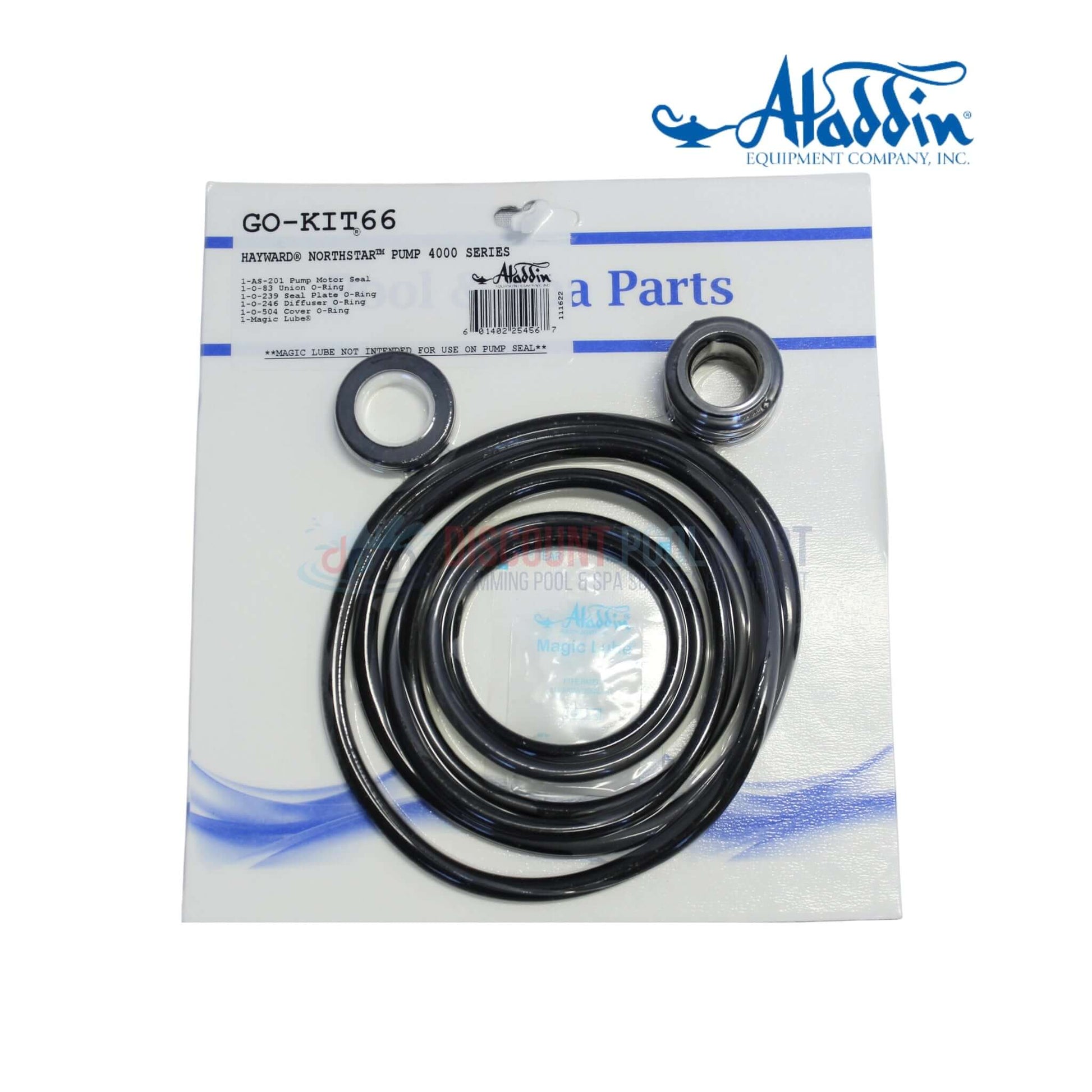 GO-KIT66 | Aladdin Hayward NorthStar 4000 Series O-Ring Repair Kit with O-rings, mechanical seal on packaging, ideal for pool repairs from Discount Pool Mart.