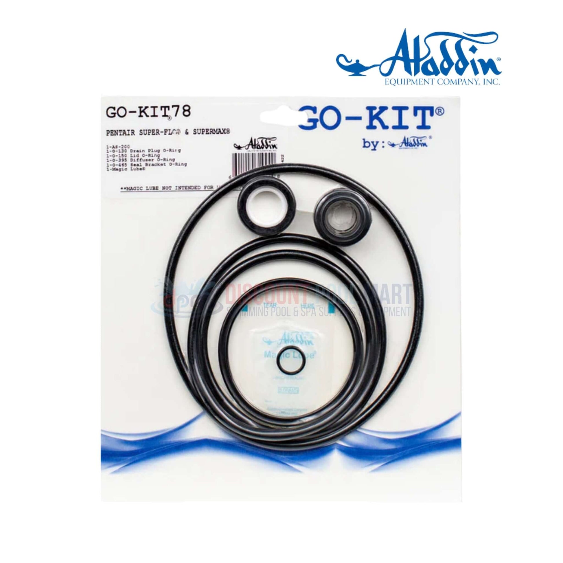 GO-KIT78 | Aladdin O-Ring Kit For Pentair SuperFlo & SuperMax, includes seals and gaskets, from Discount Pool Mart.