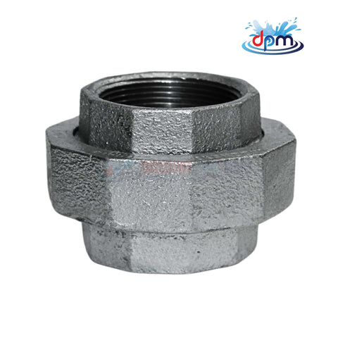 Galvanized Malleable Union 2 inch from Discount Pool Mart (DPM) - durable fitting for plumbing and gas systems.