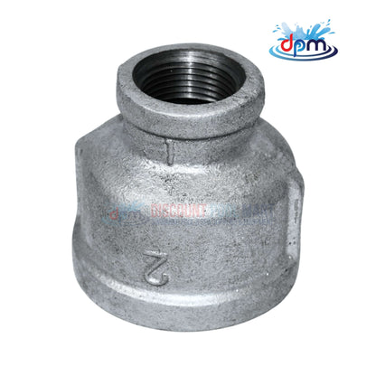 Galvanized Reducer Bushing, bell type, 2" x 1" coupling by Discount Pool Mart DPM for secure transition.