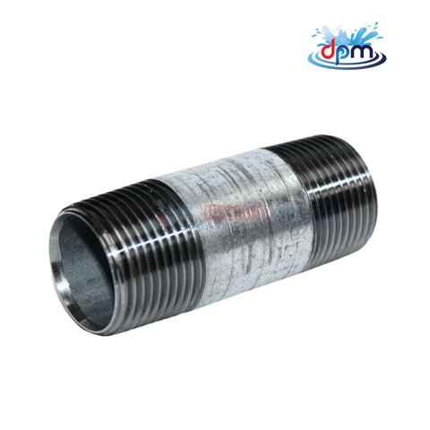 Galvanized Steel Nipple 3/4" x 2.5" by Discount Pool Mart DPM for plumbing and piping systems.