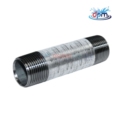 Galvanized Steel Nipple 3/4" x 5" from Discount Pool Mart DPM, durable and leak-resistant for plumbing and gas connections.