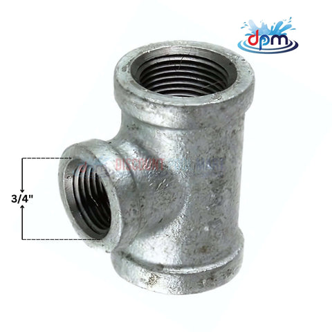 Galvanized Tee Gas Fitting 3/4" from Discount Pool Mart DPM for reliable gas line connections.