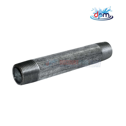 Galvanized Steel Nipple 3/4" x 8" from Discount Pool Mart DPM for plumbing and gas connections.