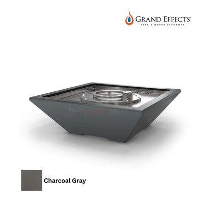 Grand Effects Corinthian Fire Bowl Concrete in Charcoal Gray by Discount Pool Mart DPM, SKU: GF-30-CG