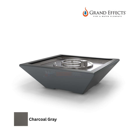 Grand Effects Corinthian Fire Bowl Concrete in Charcoal Gray by Discount Pool Mart DPM, SKU: GF-30-CG