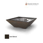 Grand Effects Corinthian Fire Bowl in Dark Walnut, durable GFRC design. Available from Discount Pool Mart (DPM), SKU: [insert SKU here].