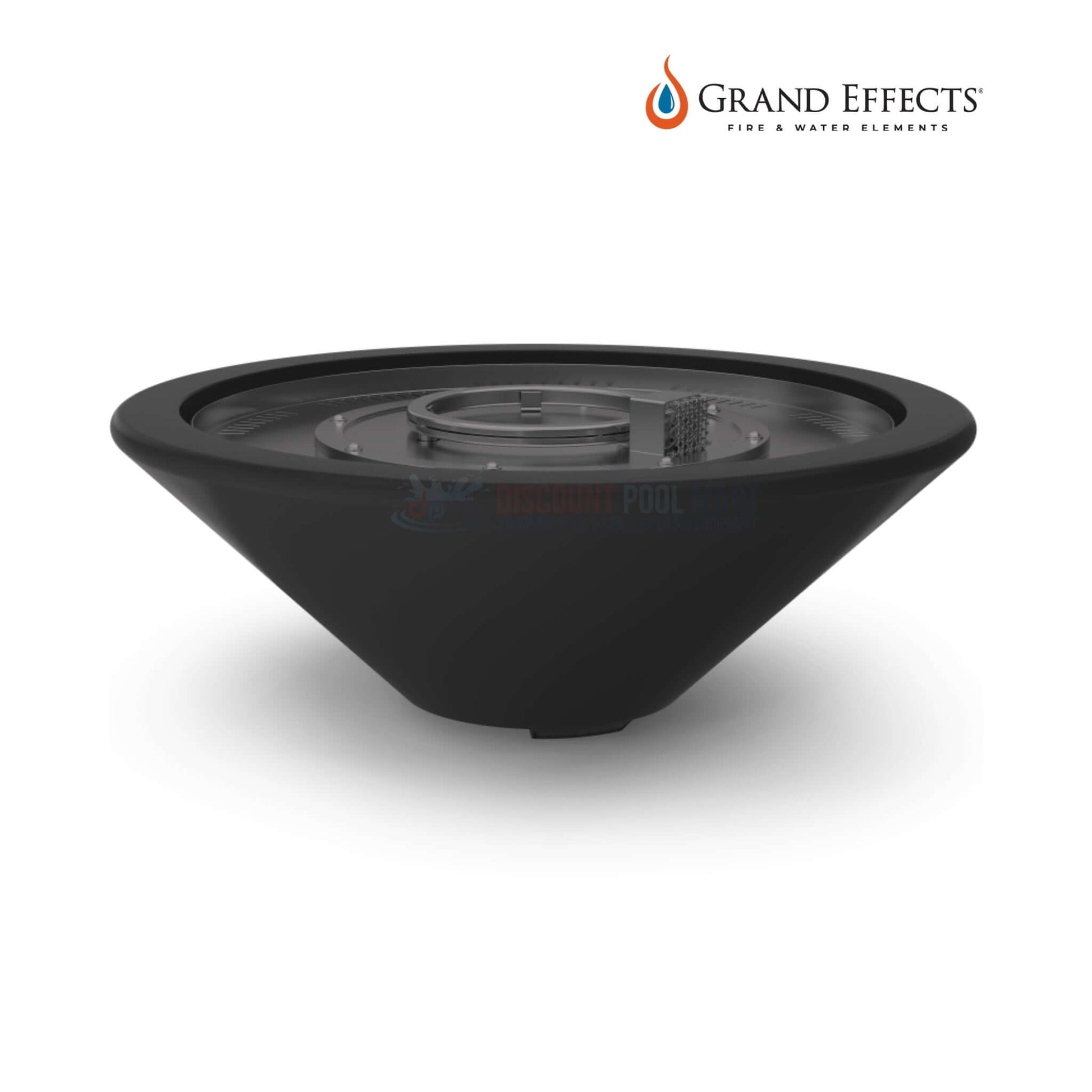 Grand Effects Essex Fire Bowl in Concrete, SKU: DPM-12345, from Discount Pool Mart, high-end outdoor fire feature.