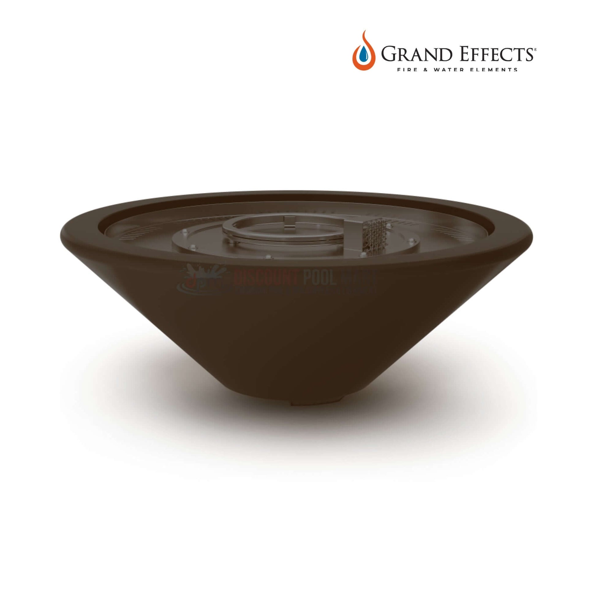 Grand Effects Essex Fire Bowl in Concrete by Discount Pool Mart DPM, minimalist design, SKU: GFRC-31