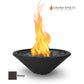Grand Effects Essex Fire Bowl in Ebony, a minimalist outdoor fire feature by Discount Pool Mart DPM, SKU: GFRC-EB.
