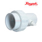 H000042 | Raypak Heat Pump Bypass Assembly showing white plastic construction, used for regulating flow in Raypak heat pumps, from Discount Pool Mart.