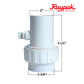 H000042 | Raypak Heat Pump Bypass Assembly from Discount Pool Mart. White plastic component with dimensions, used in pool systems.