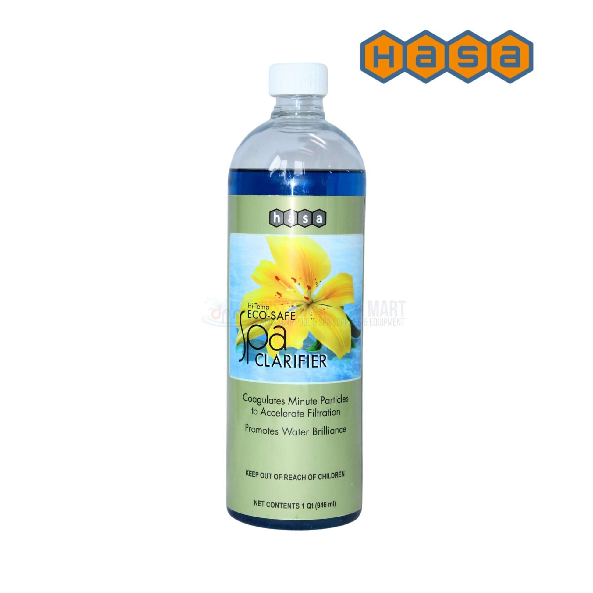 HASA Hi-Temp Eco-Safe Spa Clarifier 32oz | Enhances water clarity, promotes filtration efficiency | 90122 | Discount Pool Mart DPM