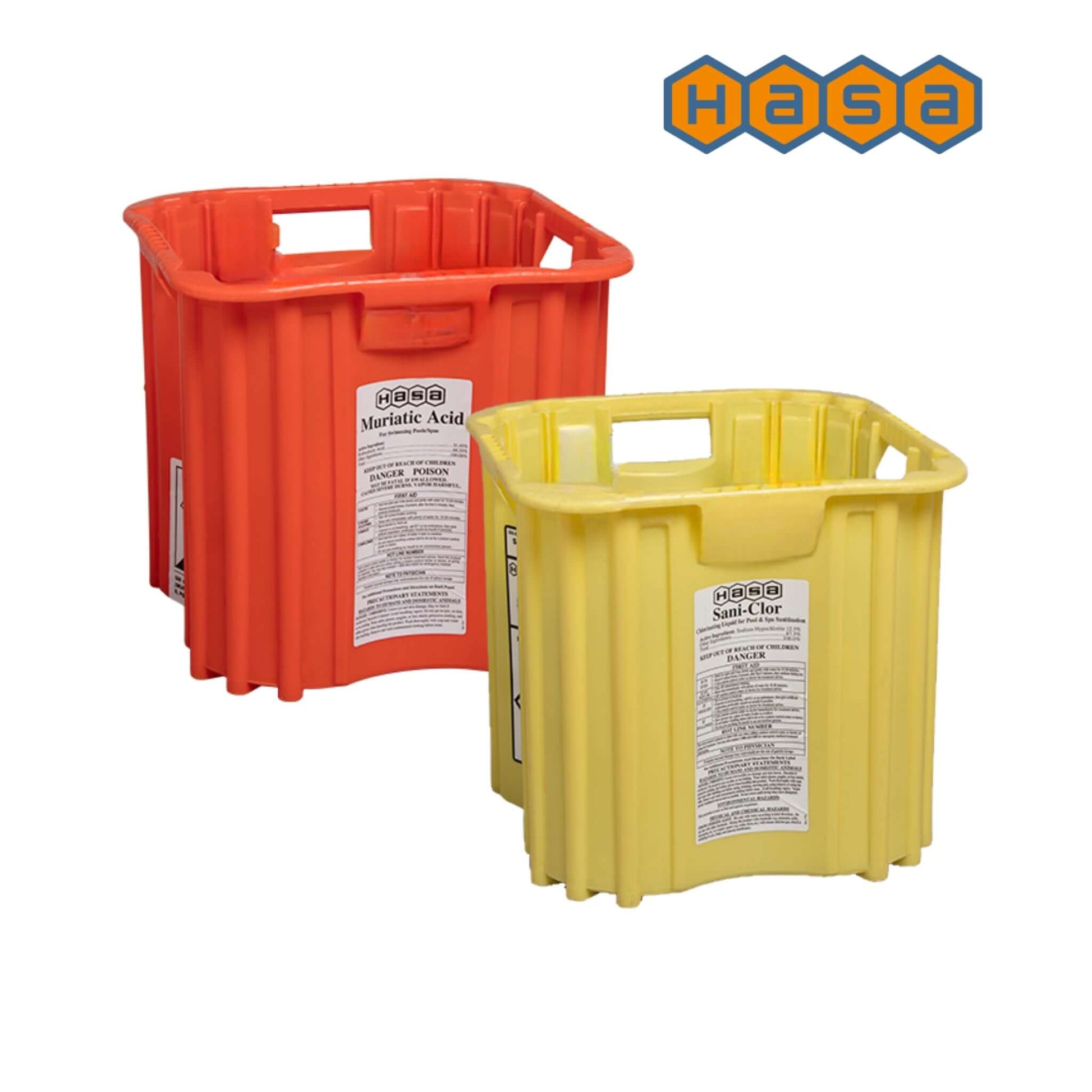 HASA Sani-Chlor and Muriatic Acid Deposit Carry Cases for safe transport by Discount Pool Mart DPM, SKU: HASA-CASE