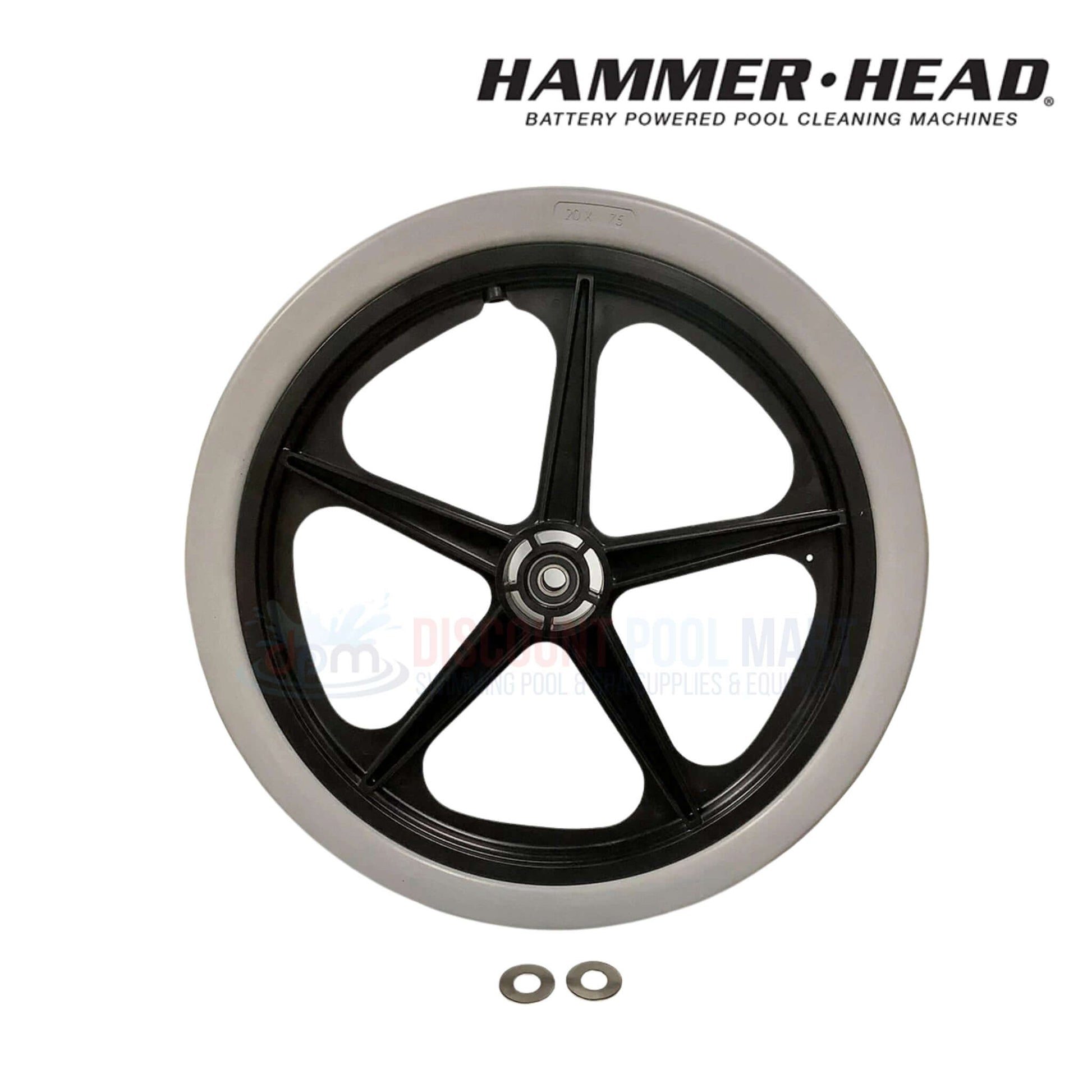 HH1050 | HammerHead Cleaner 20" Cart Wheel from Discount Pool Mart. Heavy-duty black wheel, 20" diameter for service carts.