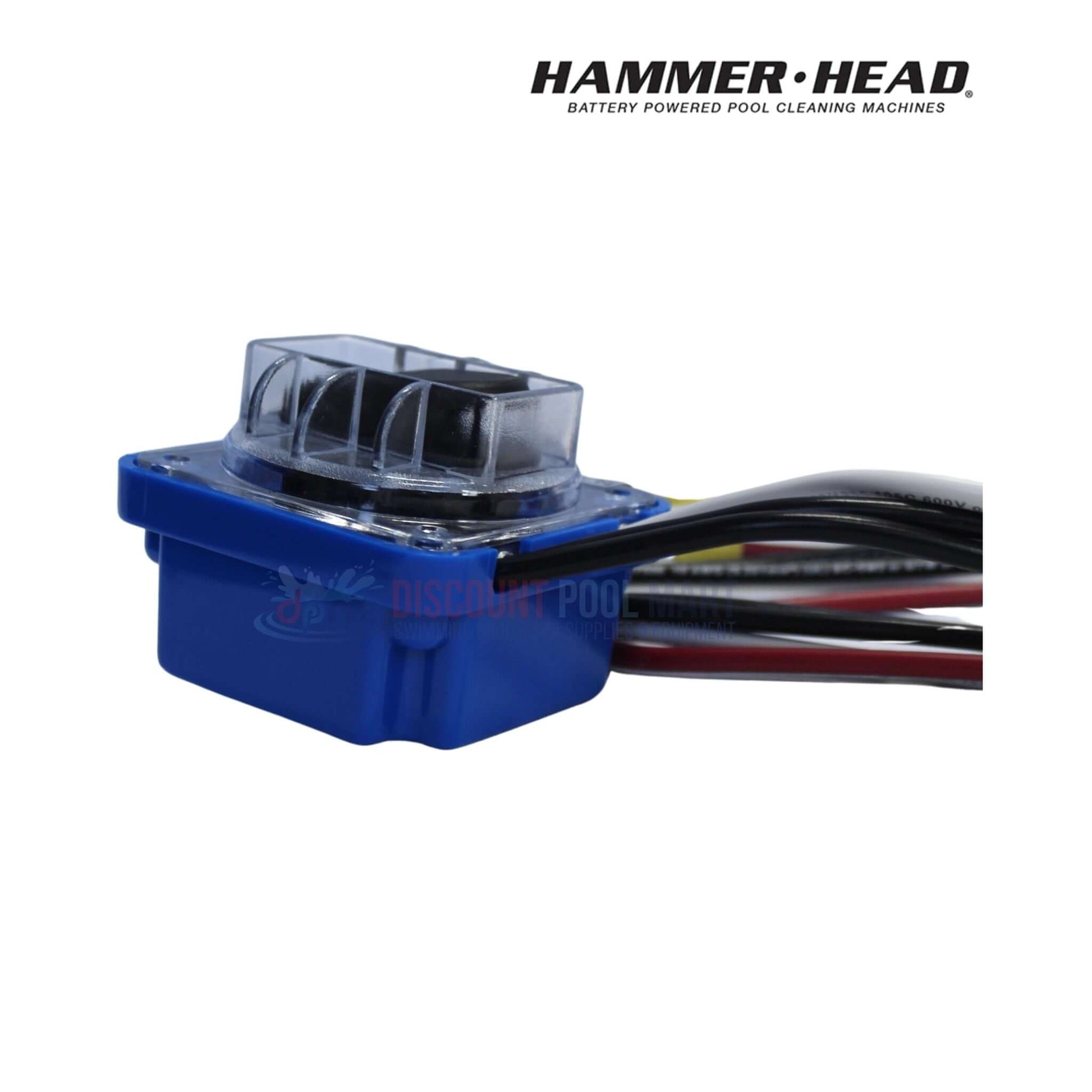 Close-up of the HH1062 | HammerHead Cleaner Smart Switch Kit in blue, showcasing advanced control features for pool cleaners at Discount Pool Mart.