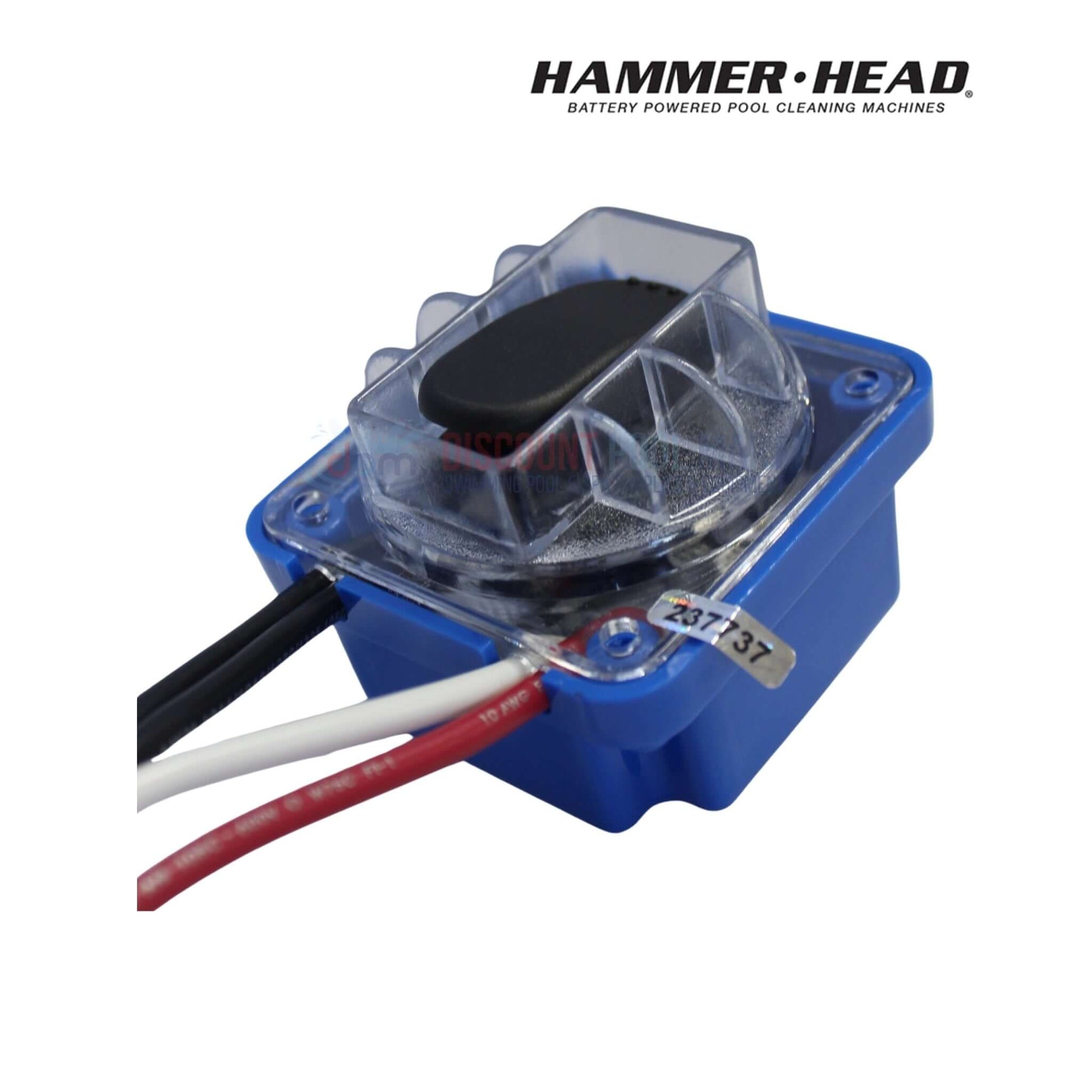 HH1062 | HammerHead Cleaner Smart Switch Kit with transparent cover, blue casing, and wire connections. Buy at Discount Pool Mart.