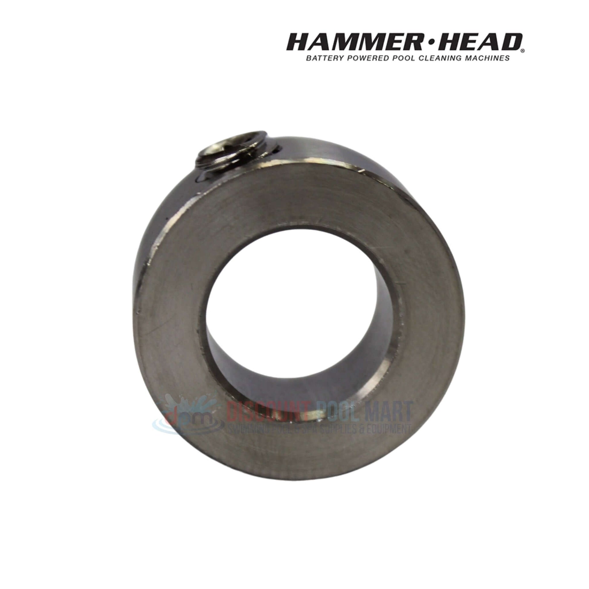 HammerHead Cleaner Axle Shaft Collars HH1251-S2 in stainless steel, designed for secure fit on cart axles, by Discount Pool Mart.
