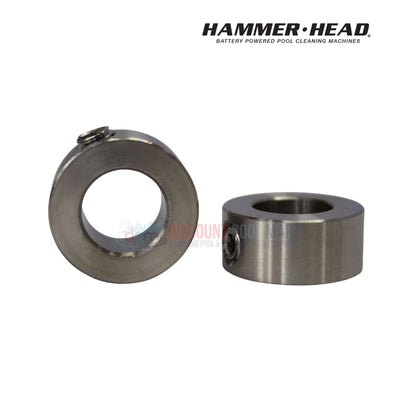 HH1251-S2 | HammerHead Cleaner Axle Shaft Collars in stainless steel, used for securing cart wheels. From Discount Pool Mart.