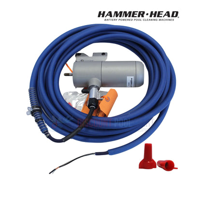 HH1305 | HammerHead Cleaner Motor With 40' Cord from Discount Pool Mart, showcasing motor assembly and durable blue cord.