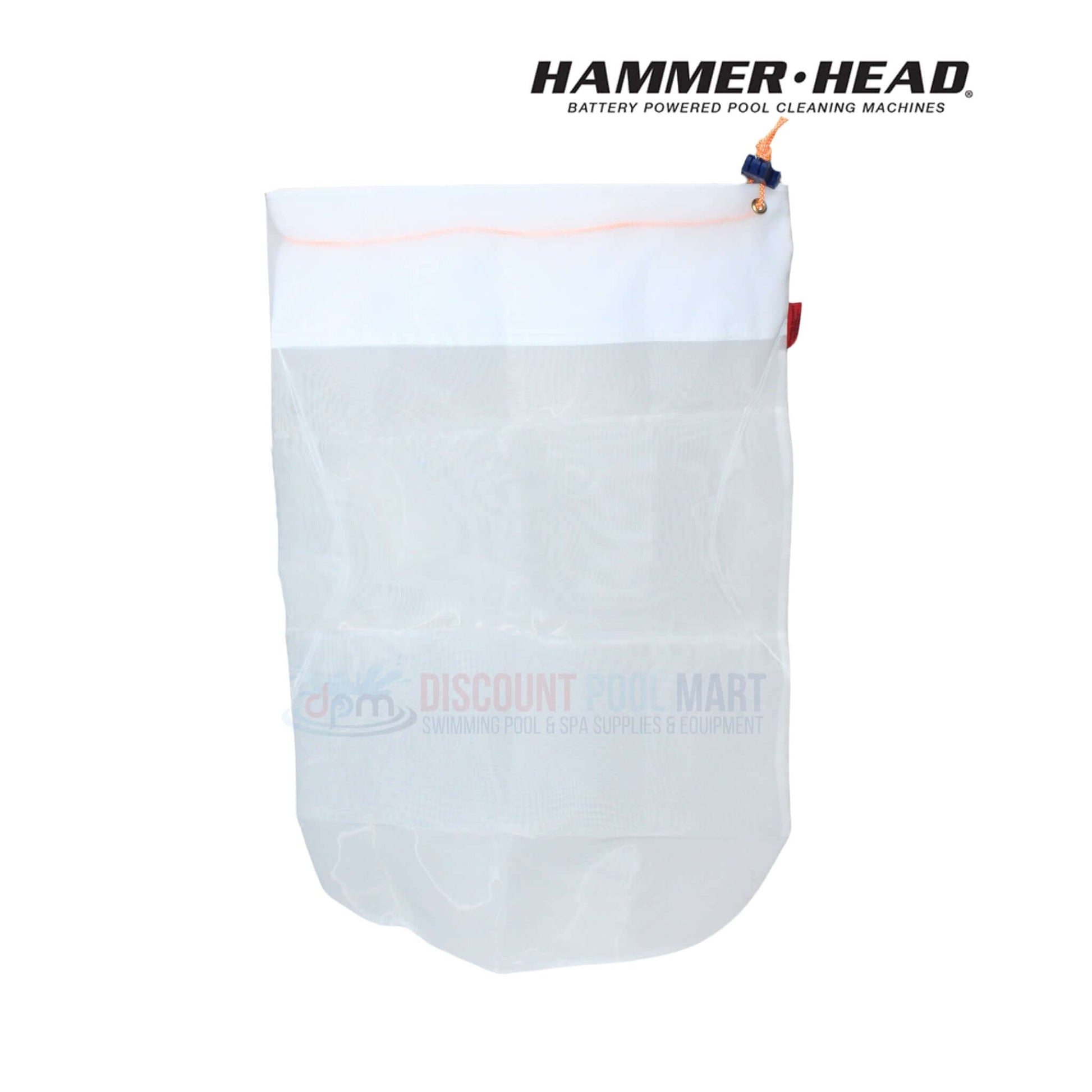 HH1506 | HammerHead Standard 25" Debris Bag displayed, white mesh design perfect for pool cleaning, available at Discount Pool Mart (DPM).