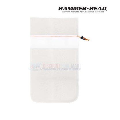 HH1510 | HammerHead Ultra Fine 28" Volcanic Debris Bag in white mesh with secure zipper design for pool cleaning, from Discount Pool Mart.