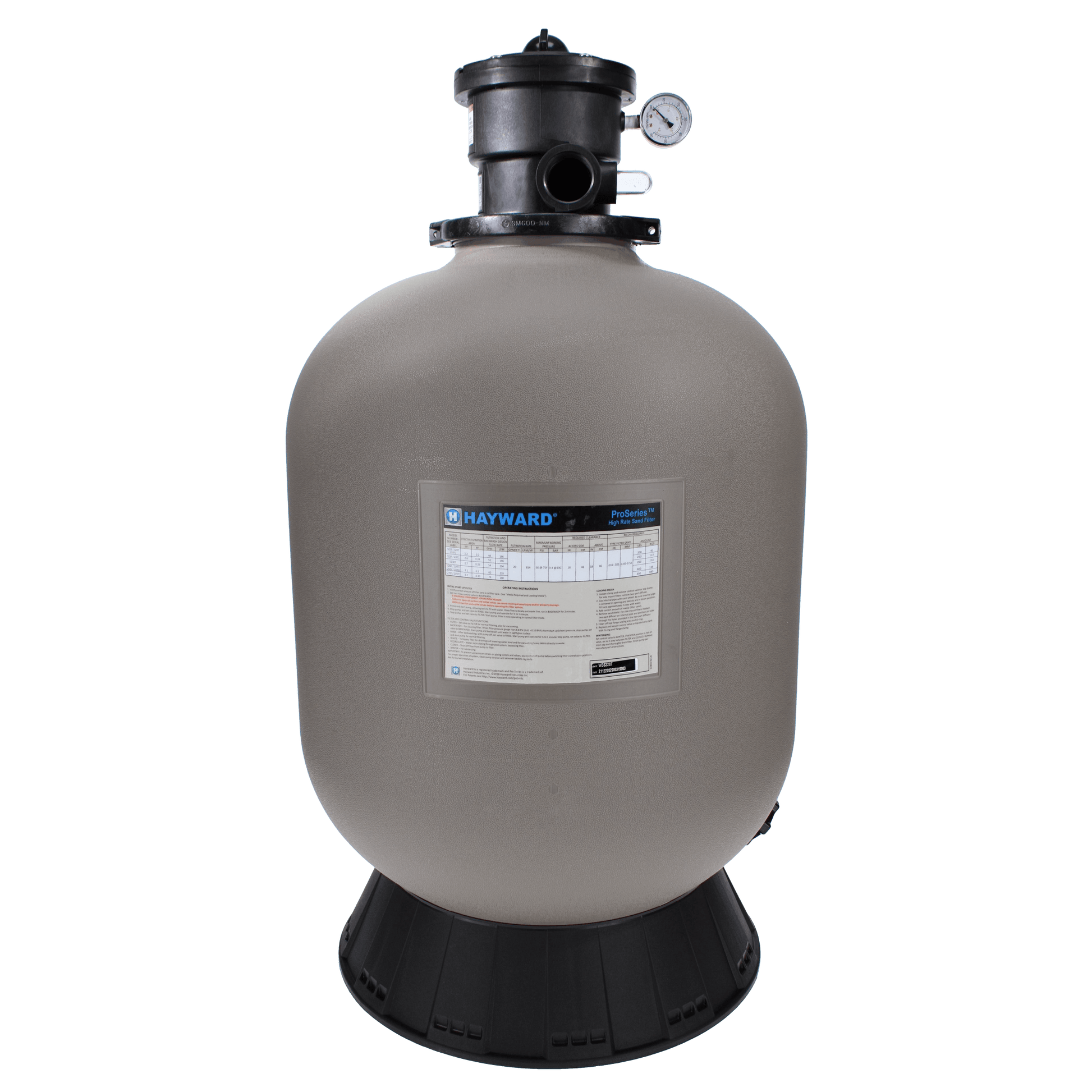 Hayward ProSeries 22" Sand Filter Top Mount W3S220T by SOS Pool for effective water filtration and clarity.