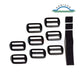 Horizon HV-7010 strap kit components showing black straps and buckles for securing solar covers. Pool supplies by Discount Pool Mart.