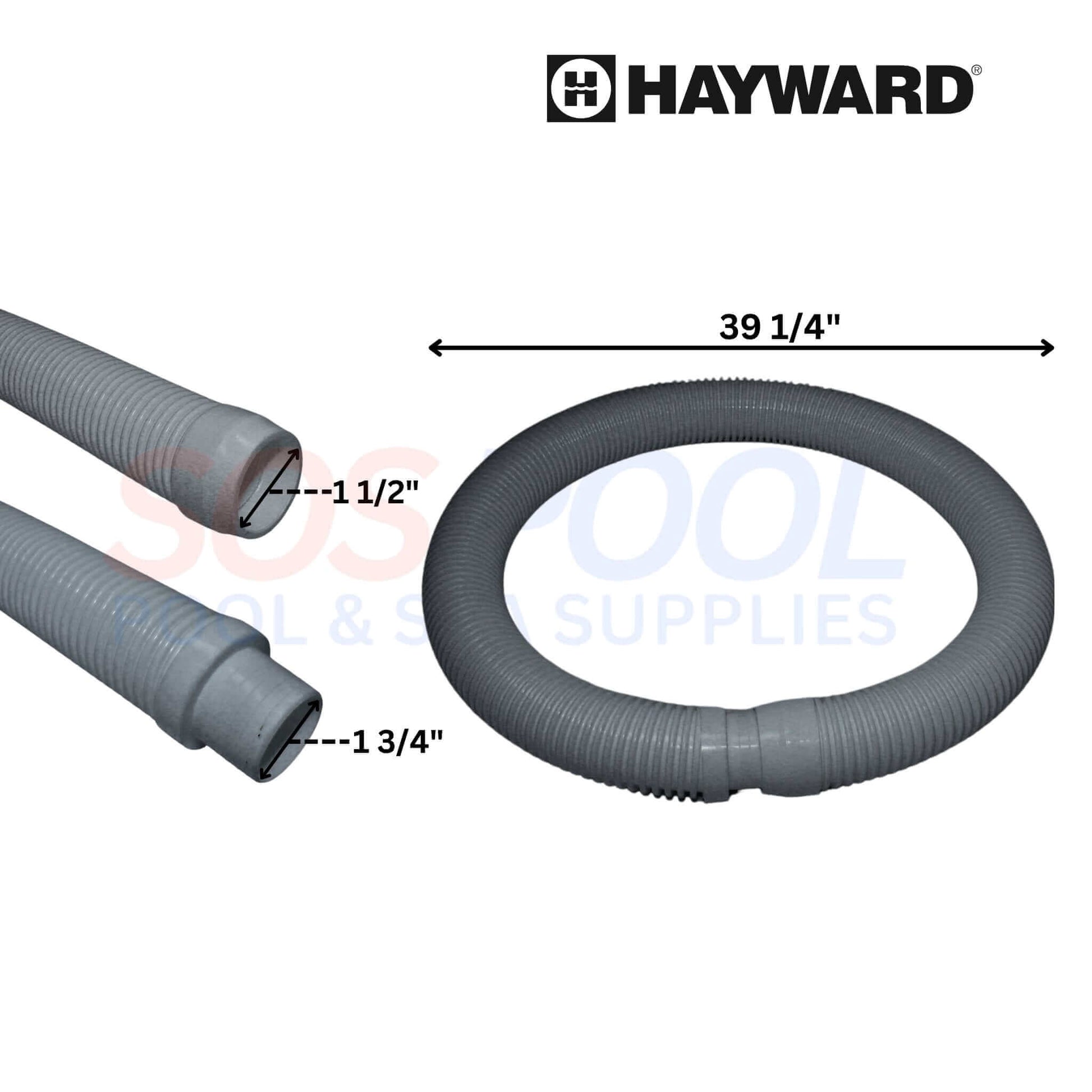 Hayward pool cleaner hose, 39 1/4 inches, compatible with SOS Pool tools and supplies, durable and flexible design.