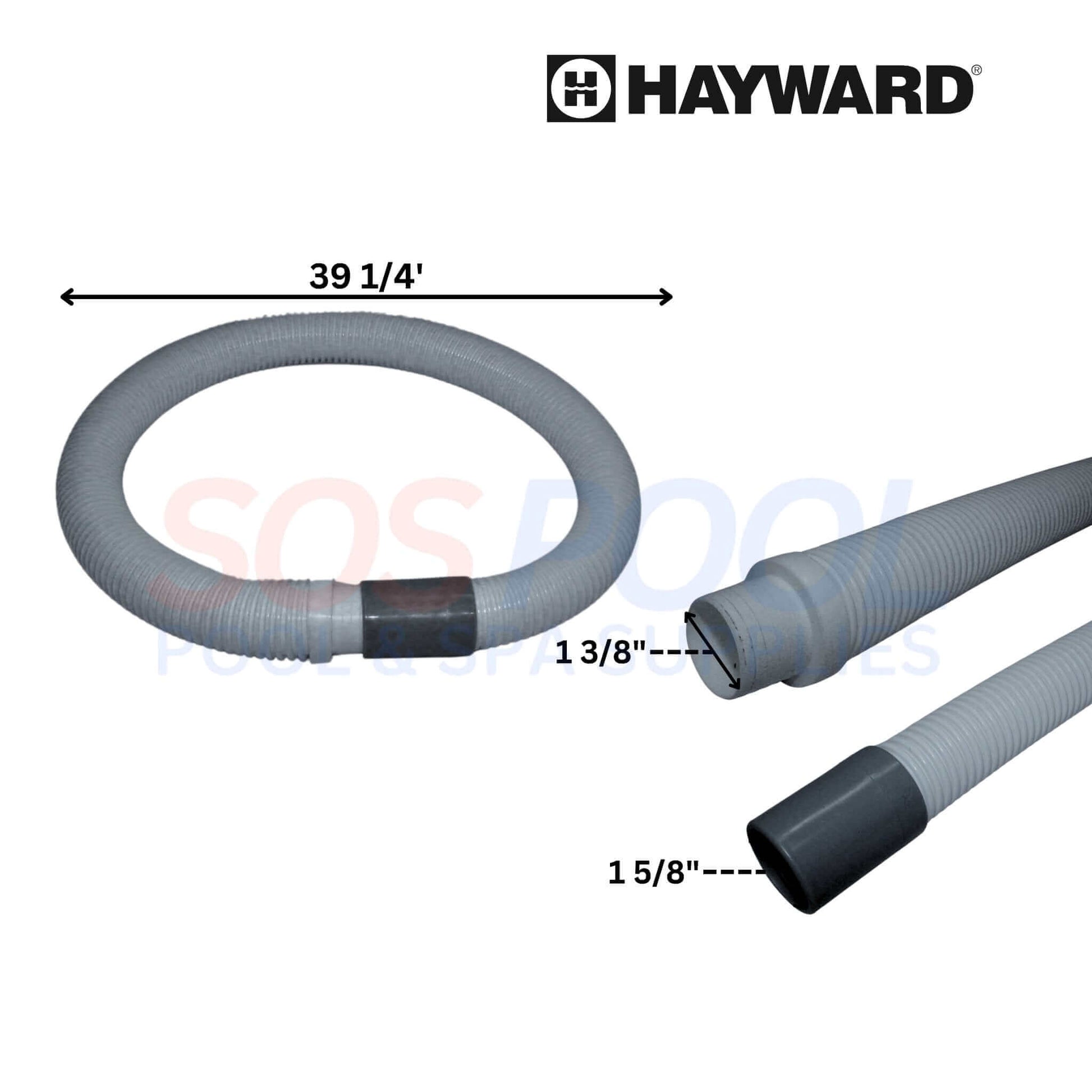 Hayward replacement hose for pool cleaners, 39 1/4', with 1 3/8' and 1 5/8' ends | SOS Pool Supplies