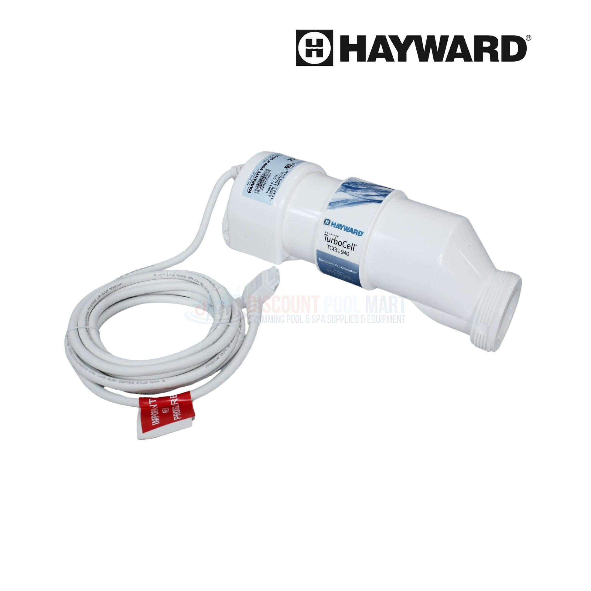 Hayward Turbo Cell for AquaRite systems, provides efficient salt chlorination for pools. Discount Pool Mart AQR940.