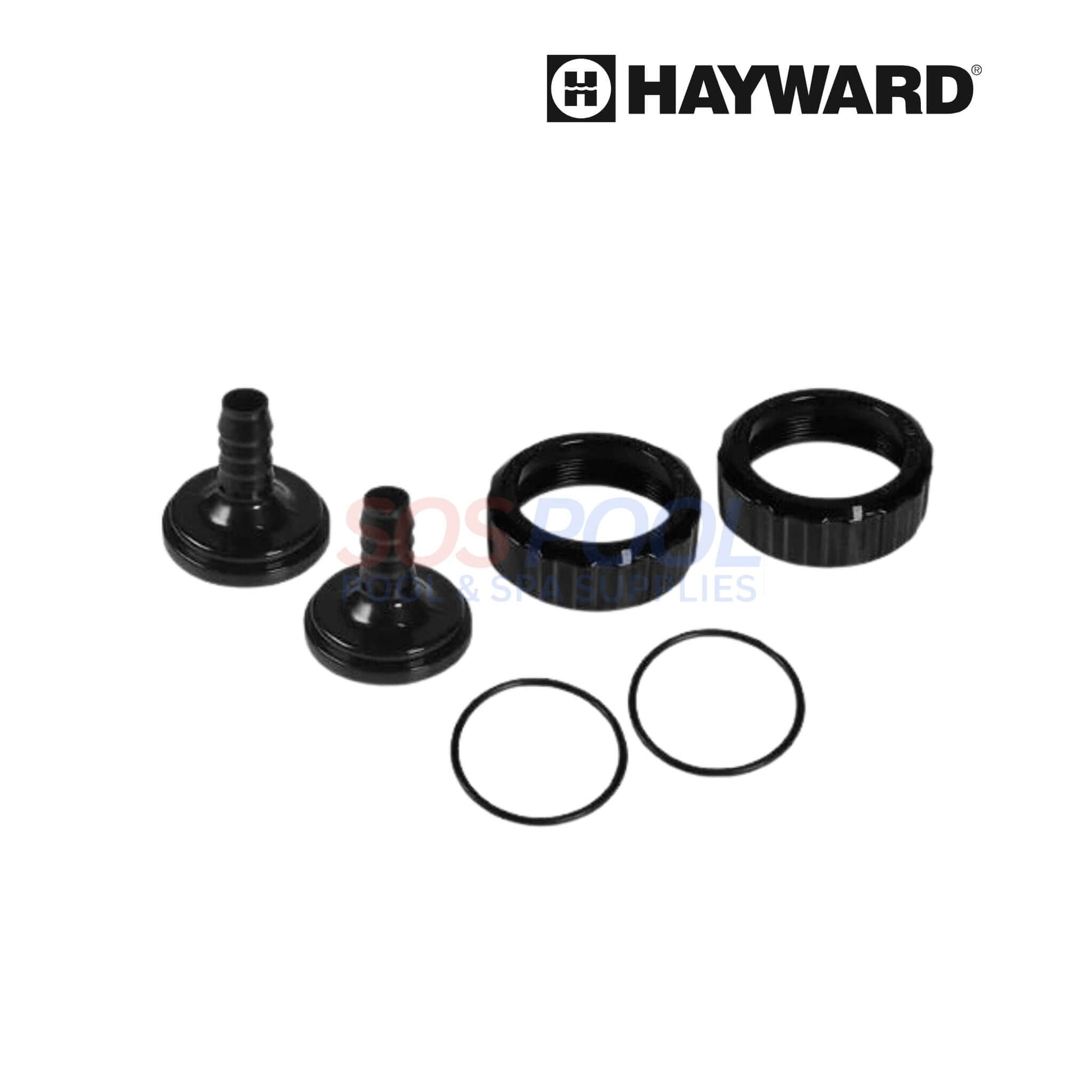 Hayward replacement parts including gaskets and fittings for efficient pool maintenance - SOS Pool Supplies.
