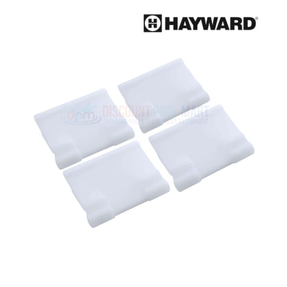 Hayward replacement brackets for Poolvergnuegen cleaners, OEM kit from Discount Pool Mart DPM, white skirt brackets, 896584000-419.