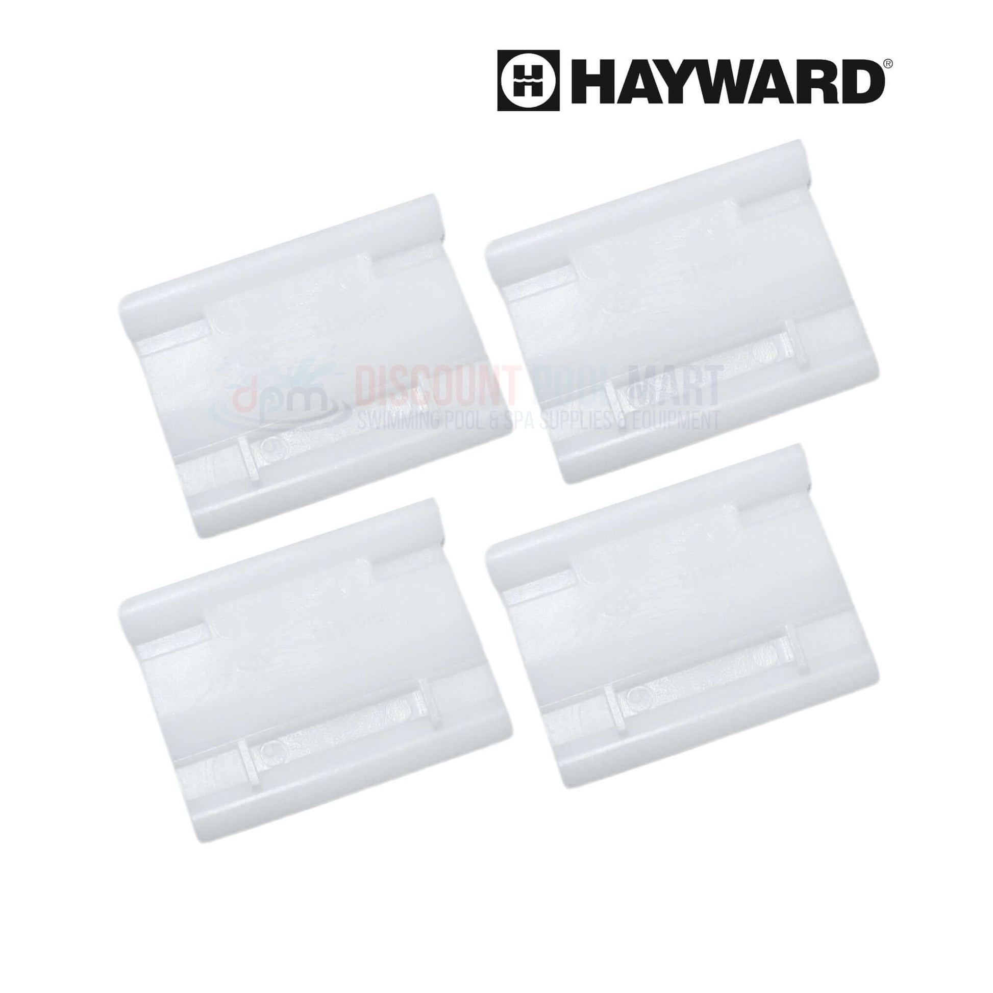 Hayward Skirt Bracket Kit 896584000-419 for Poolvergnuegen cleaners, four white brackets from Discount Pool Mart DPM.