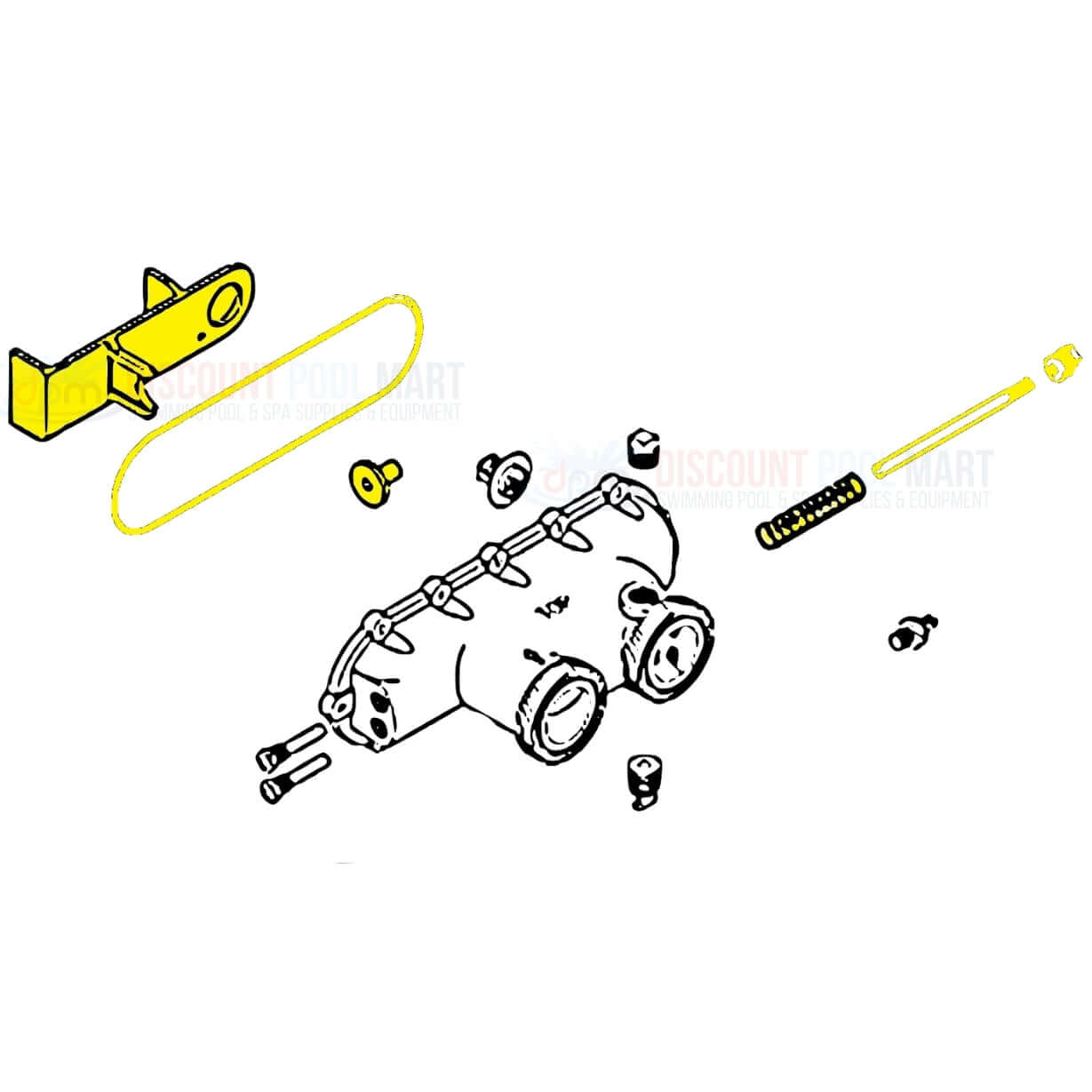 Hayward Bypass Kit HAXBPK1932 parts, including valve and components for H-Series heaters at Discount Pool Mart DPM.