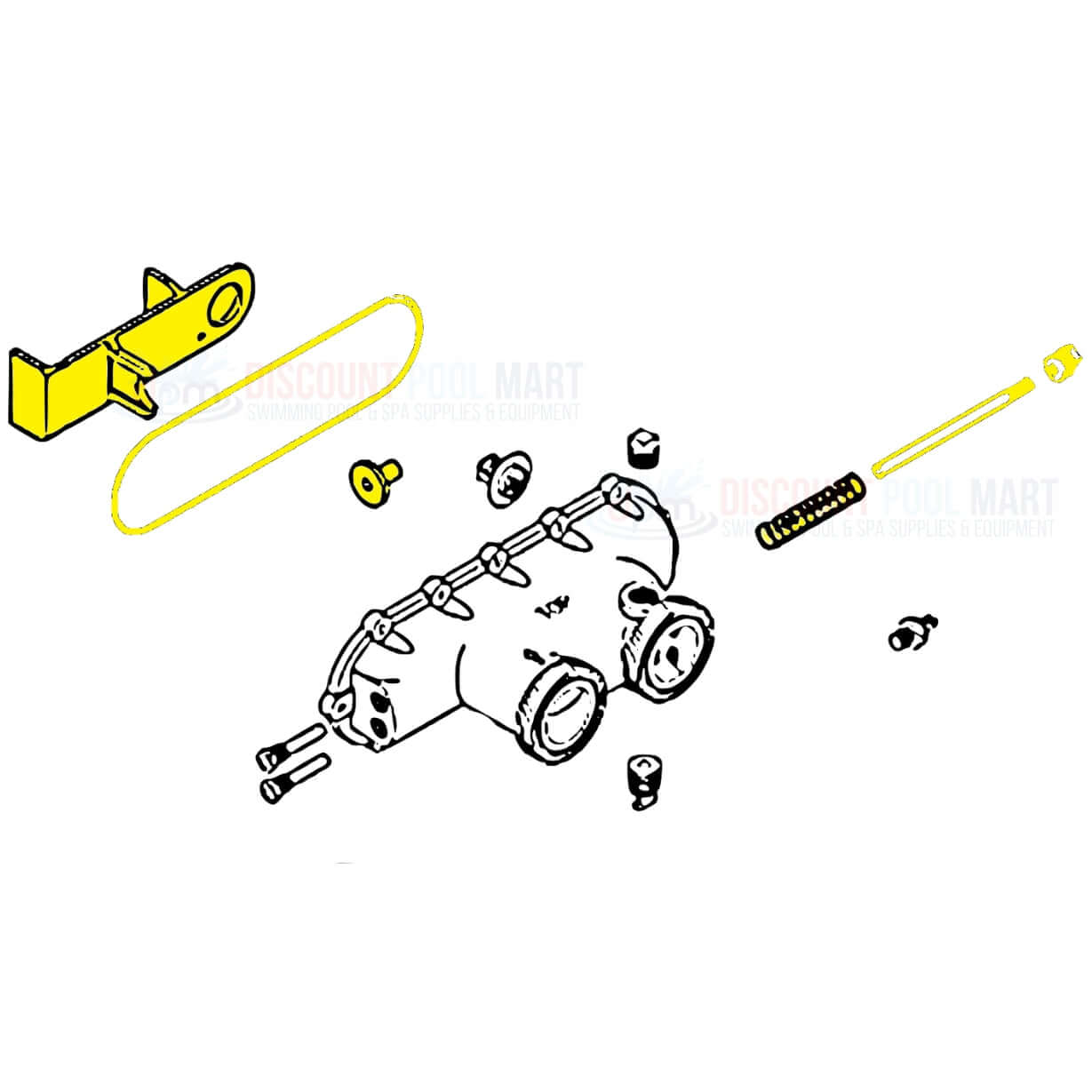 Hayward Bypass Valve Kit HAXBPK1931 components for H-Series heaters by Discount Pool Mart DPM before 10/28/2000.