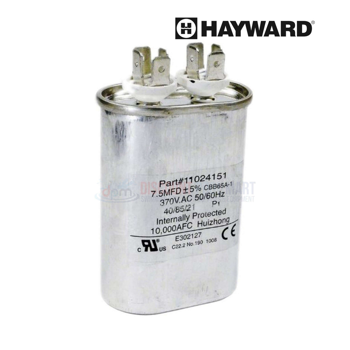 Hayward Fan Run Capacitor HPX11024151 7.5 microfarad for HeatPro heat pumps by Discount Pool Mart DPM
