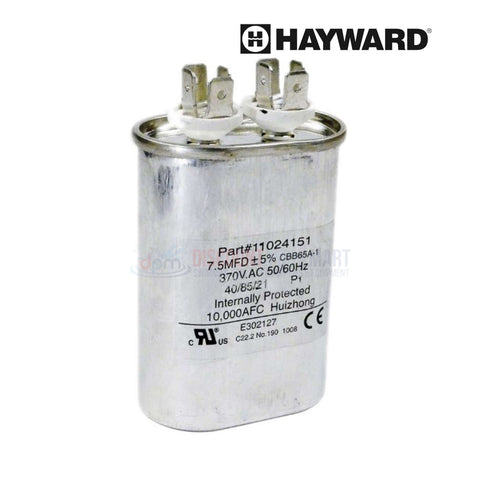 Hayward Fan Run Capacitor HPX11024151 7.5 microfarad for HeatPro heat pumps by Discount Pool Mart DPM