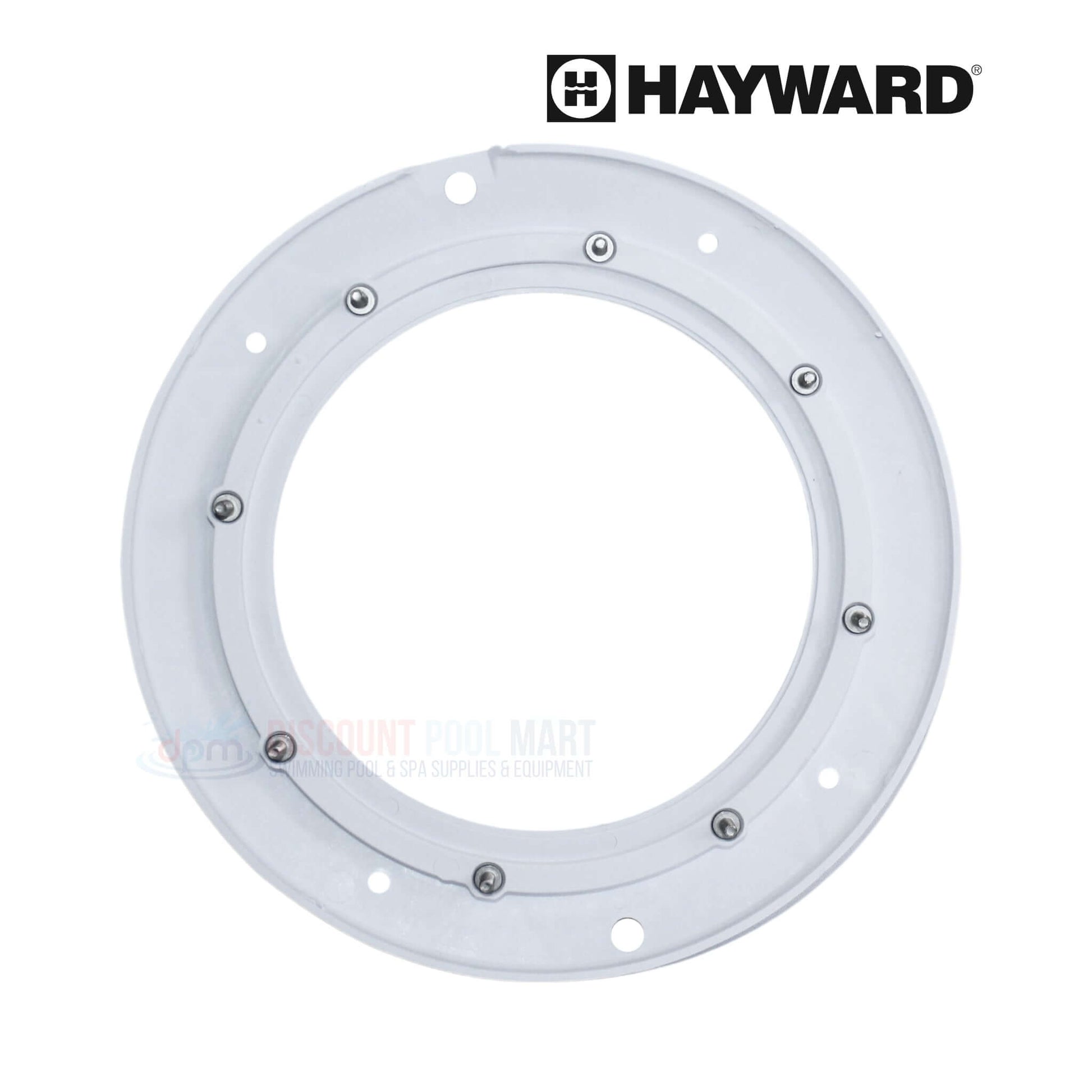 Hayward Light Face Rim SPX0540A for StarLite Underwater Lights at Discount Pool Mart DPM, 10-3/4 inch durable white rim.