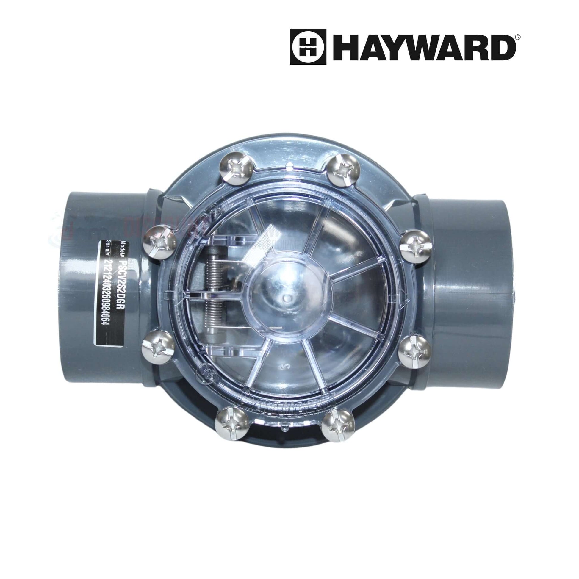 Hayward PVC Check Valve PSCV2S2DGR for 2" - 2.5" plumbing, available at Discount Pool Mart DPM.