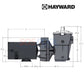 Diagram of Hayward Power-Flo LX 1.5 HP Above Ground Pool Pump W3SP1580X15 from SOS Pool, showcasing dimensions and features.