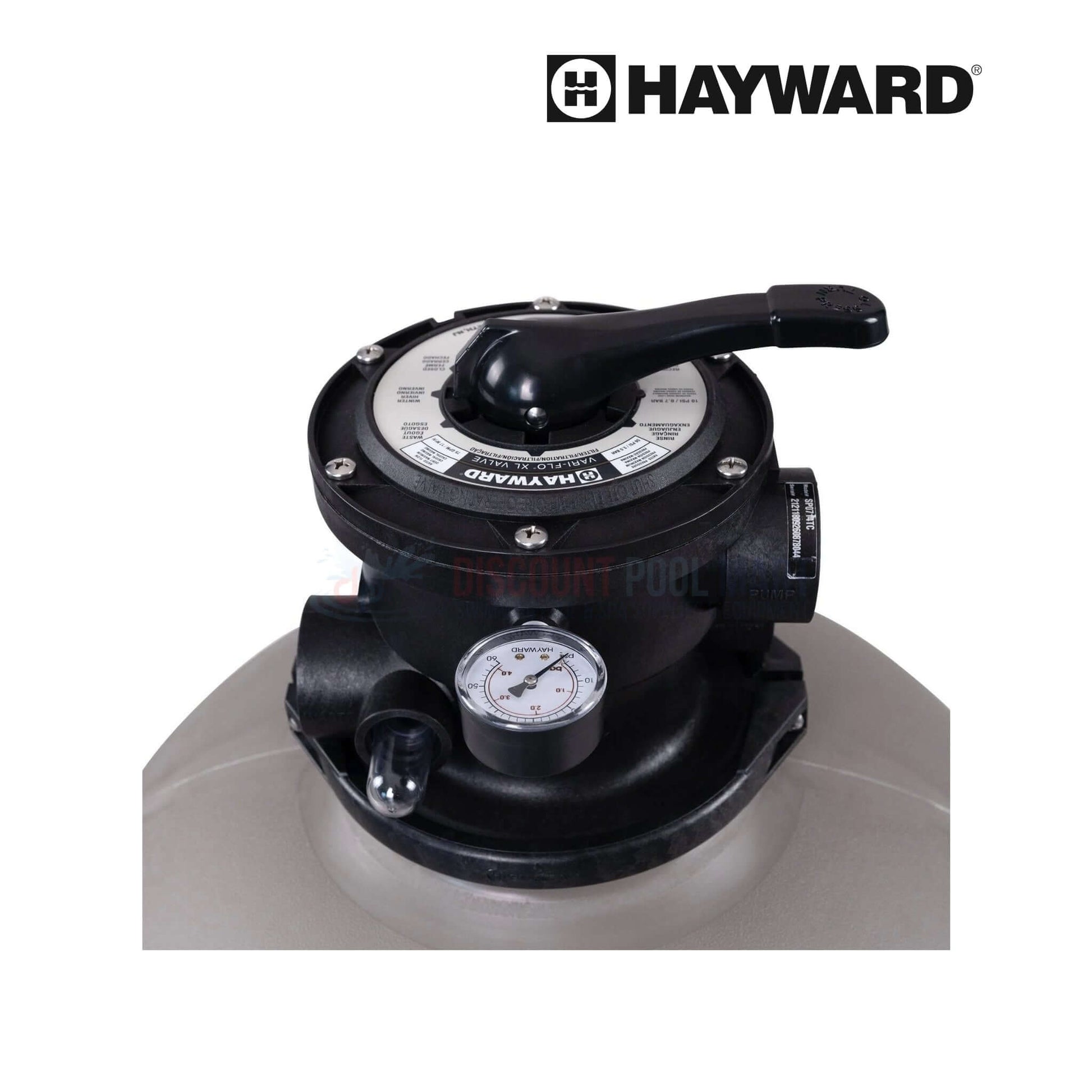 Hayward ProSeries 24" Sand Filter Top Mount S244T valve for easy pool water filtration at Discount Pool Mart DPM.